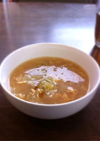 生姜でポカポカ☆白菜と卵のスープ