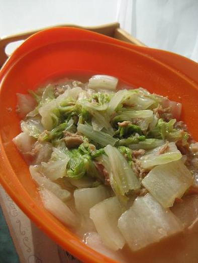 レンジで簡単☆白菜とツナの甘味噌煮の写真