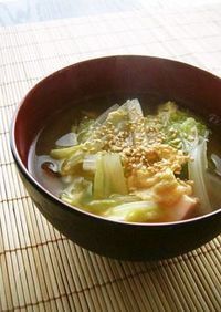 白菜と豆腐の簡単中華スープ