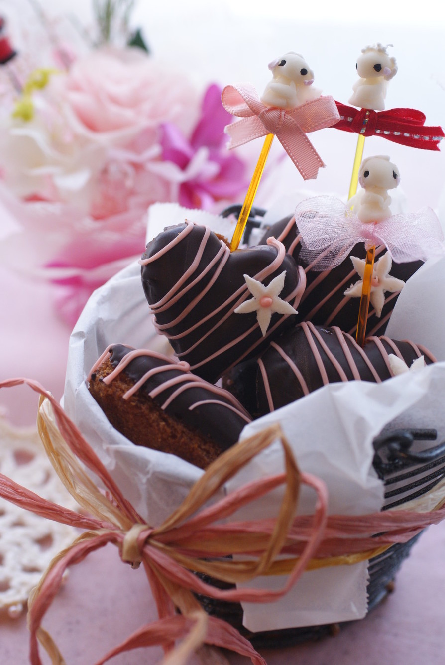 簡単★バレンタインチョコレートドーナッツの画像