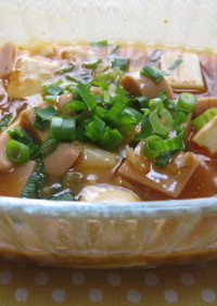 レンチン♪はふ～ソーセージと豆腐の麻婆味
