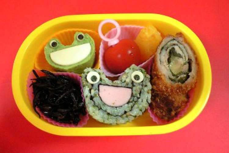 キャラ弁 カエルのお弁当 緑の卵焼き レシピ 作り方 By 柚菊ママ クックパッド 簡単おいしいみんなのレシピが355万品