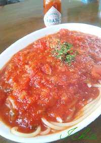 トマトスープの辛いパスタ☆☆☆☆☆