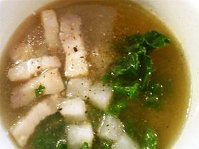 簡単 かぶとベーコンとプチベールのスープの画像