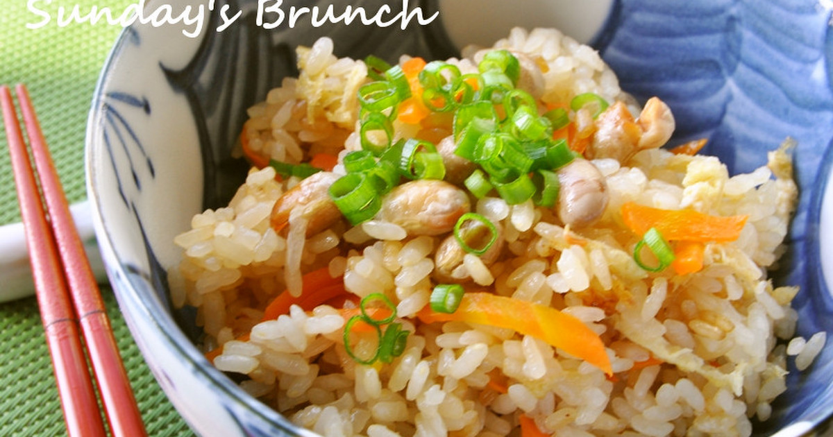 節分豆消費レシピ 大豆の炊きこみご飯 レシピ 作り方 By Nanacode クックパッド 簡単おいしいみんなのレシピが375万品
