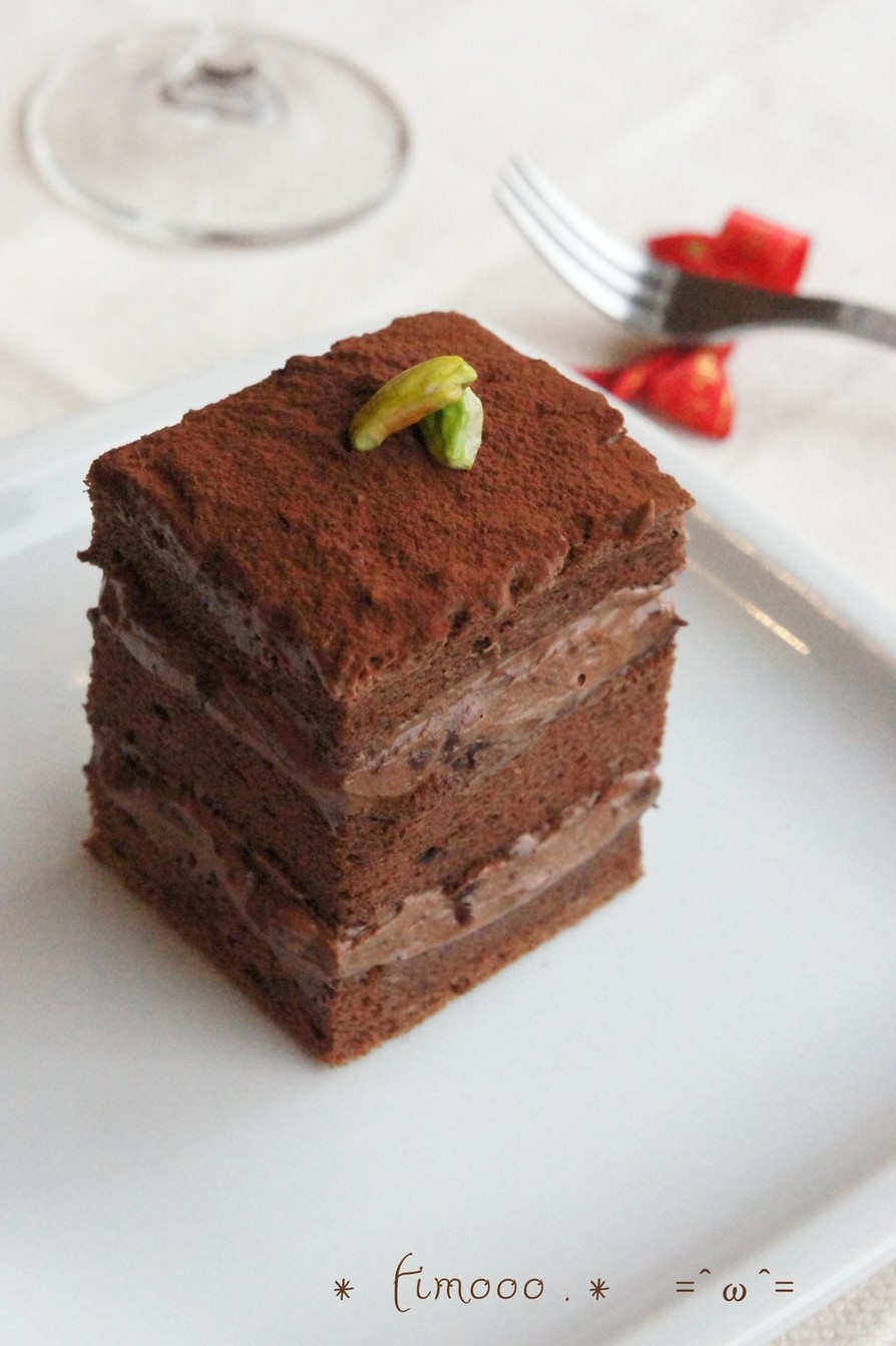 *ビターガナッシュ*チョコレートケーキの画像