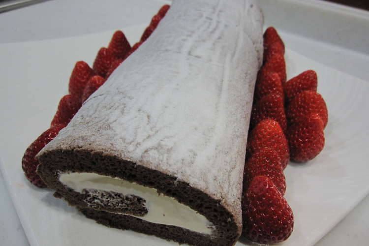 うちのチョコロールケーキ ティラミス風 レシピ 作り方 By りょうとまおのママ クックパッド
