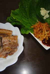 魚焼き機で簡単！韓国焼き肉サムギョプサル