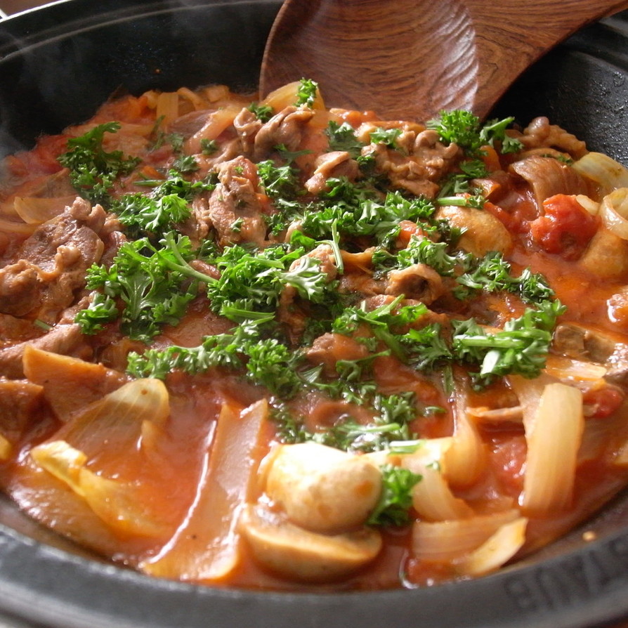 タジン鍋で☆ラム肉のトマト煮の画像