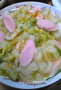 ギョニソ入り♫すぱいしぃな白菜焼きスープ