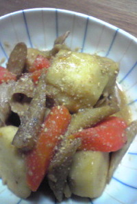 ねっとり里芋と根菜のゆず味噌煮