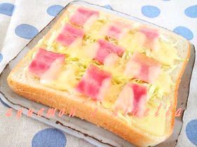♡キャベツベーコンの塩トースト♡の画像