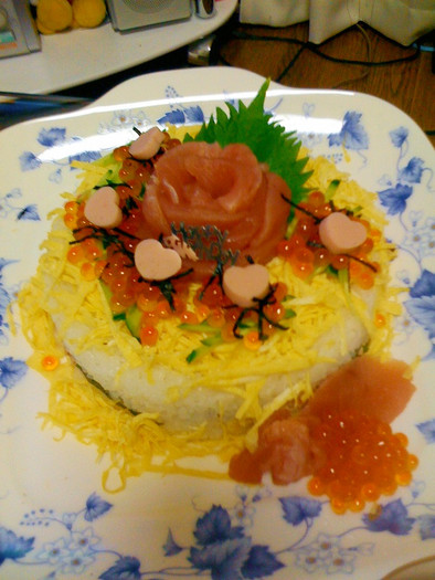 お寿司ケーキの写真