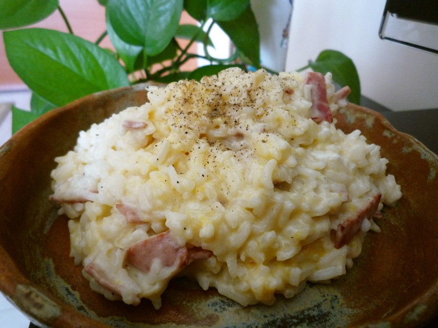 インスタントポットリゾットカルボナーラのレシピ