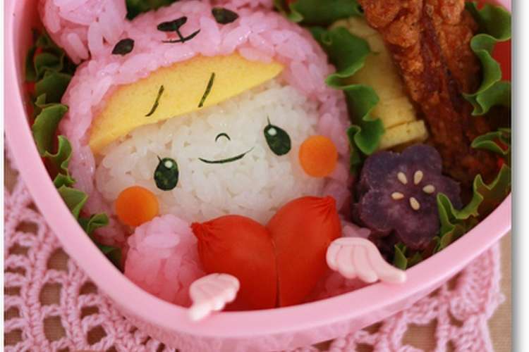 キャラ弁 被り物の作り方 うさぎガール レシピ 作り方 By Momo クックパッド