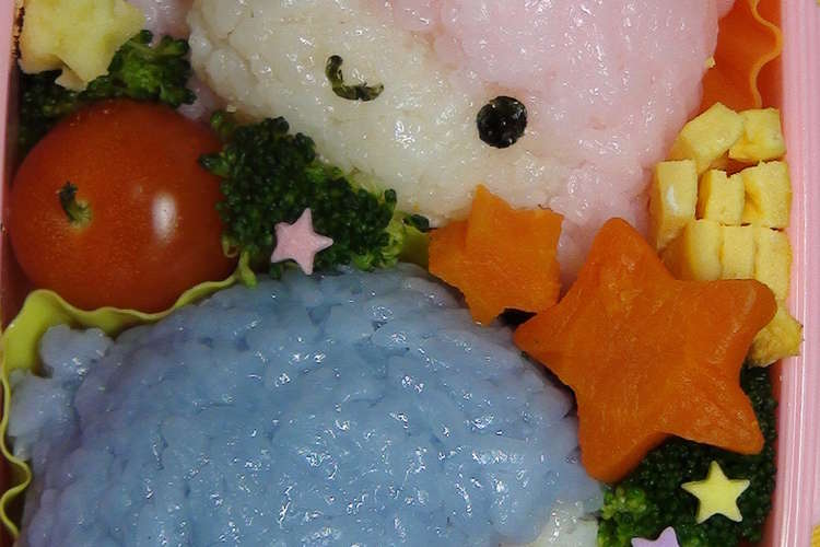 おいしい青色ご飯でキャラ弁 キキララ編 レシピ 作り方 By Hananohi クックパッド 簡単おいしいみんなのレシピが366万品