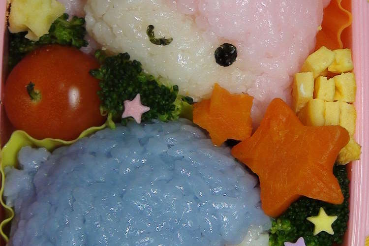 おいしい青色ご飯でキャラ弁 キキララ編 レシピ 作り方 By Hananohi クックパッド 簡単おいしいみんなのレシピが360万品