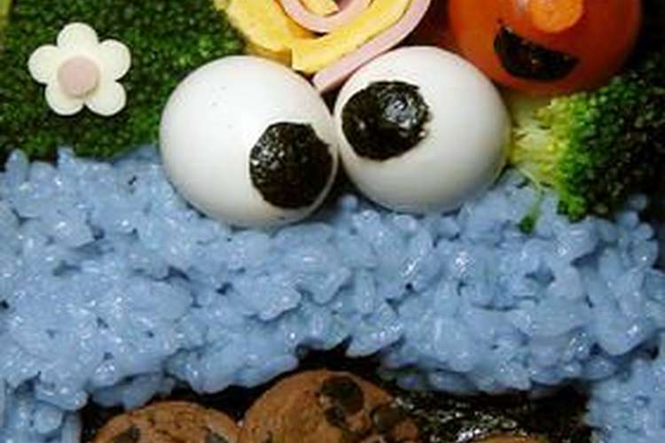 青色ご飯でキャラ弁 クッキーモンスター レシピ 作り方 By Hananohi クックパッド 簡単おいしいみんなのレシピが366万品