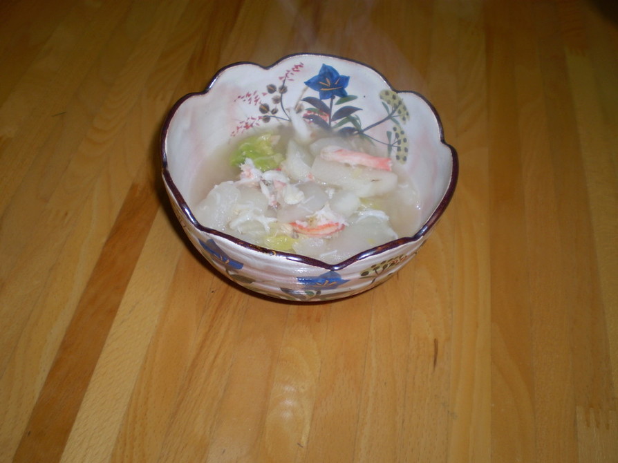 蟹の身と白菜のスープ風の画像