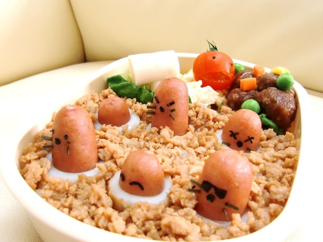 キャラ弁 もぐらたたき 弁当 レシピ 作り方 By Mrsra クックパッド 簡単おいしいみんなのレシピが373万品