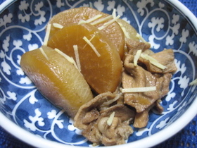 下茹で無しの大根のこってり煮もの