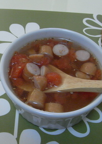 ウインナーとトマトの中華スープ☆