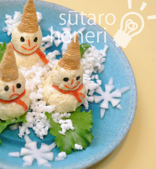 クリスマスにいかが？スノーマンのサラダの画像