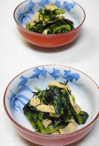 小松菜とひじきと高野豆腐の含め煮