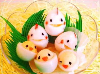 ❤うずら卵の可愛い親子❤(^♢^)❤の写真