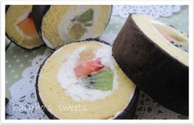 節分に☆恵方巻風ロールケーキ