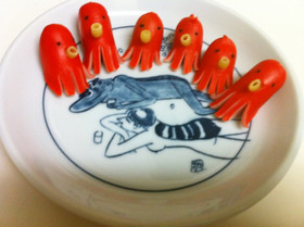 タコウィンナー・飾り切り・キャラ弁