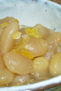 甘納豆で作る　柚子風味の煮豆