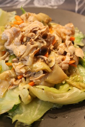 ザーサイと豚肉のあんかけレタス