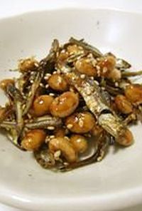 節分豆(炒り大豆)と食べる小魚の甘辛炒め