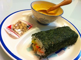 1歳児のための恵方巻き