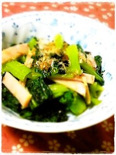 ✿青菜(雪菜)とハムのゆず胡椒おひたし✿の画像