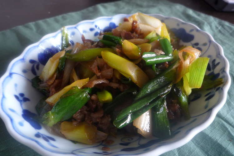 長ねぎ大量消費に ねぎと牛肉のすき焼き風 レシピ 作り方 By こごう クックパッド