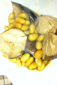 大豆とブリの味噌煮