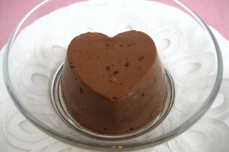 バレンタインチョコババロア アイスで簡単 レシピ 作り方 By マリバ クックパッド