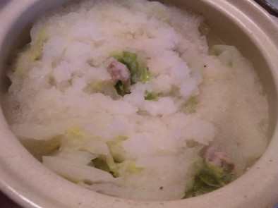 雪鍋風♪白菜＆豚肉のミルフィーユ鍋の写真