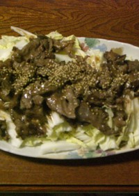 牛肉と白菜のホットサラダ