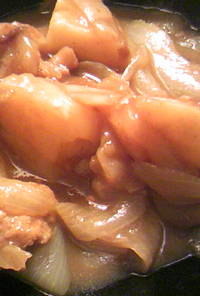 ルー使用：豚挽肉と玉葱と椎茸のカレー