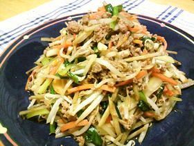 簡単、節約!冷蔵庫の余りものチャプチェ
