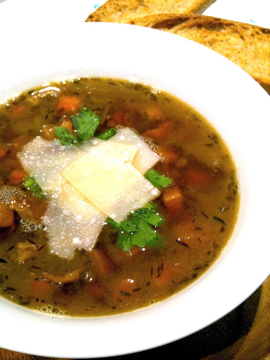 レンズ豆のスープの画像
