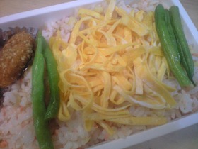 おひとり様用★揚げ玉入り鮭ちらし弁当