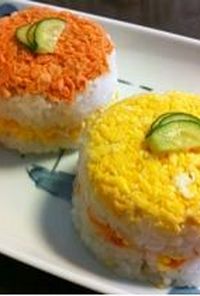 ◆簡単鮭フレークで雛祭りに可愛い押し寿司