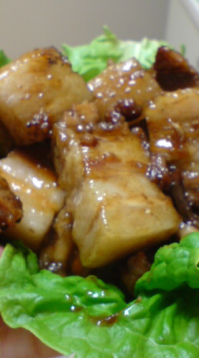 豚バラの焼き肉タレ炒めの写真