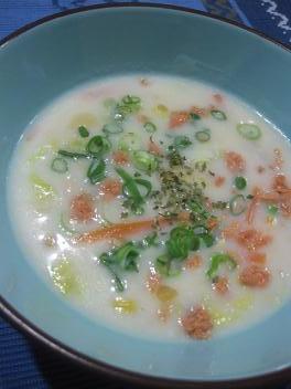 中華風鮭のクリームスープの画像
