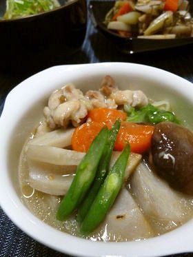 うどんスープで簡単☆　鶏と野菜の煮物の画像