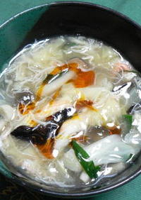 カニと野菜の中華風とろみスープ